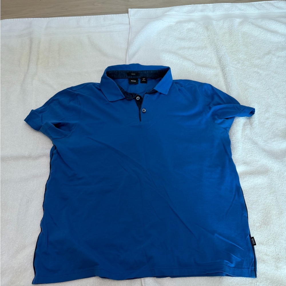 Hugo Boss Men's Blue Polo Shirt